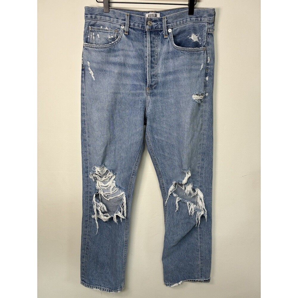 Agolde 90’s Mid Rise Jeans Women’s 29 Loose Fit Distressed Revolve #A069C-811